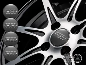 Audi Emblemas de Rueda Estilo Pegatinas de Silicona Bombada
